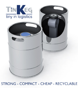 Tinkeg is the new keg solution designed and manufactured, by Supermonte group, to the beer making industries easy to move, transport, cheap, great technical specs, very strong, compact and recyclable, the very best Tin Keg for beer manufacturers. Supermonte keg engineering and development department presents the tin keg to the beer worldwide industry during Nuremberg Fair